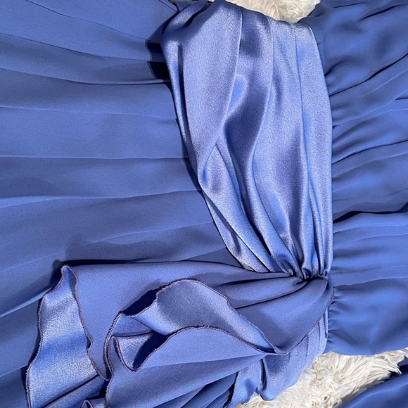 Satin & Chiffon by Richard Warren’s Classic Cocktail Dress with Tiered Sash - Picture 7 of 7